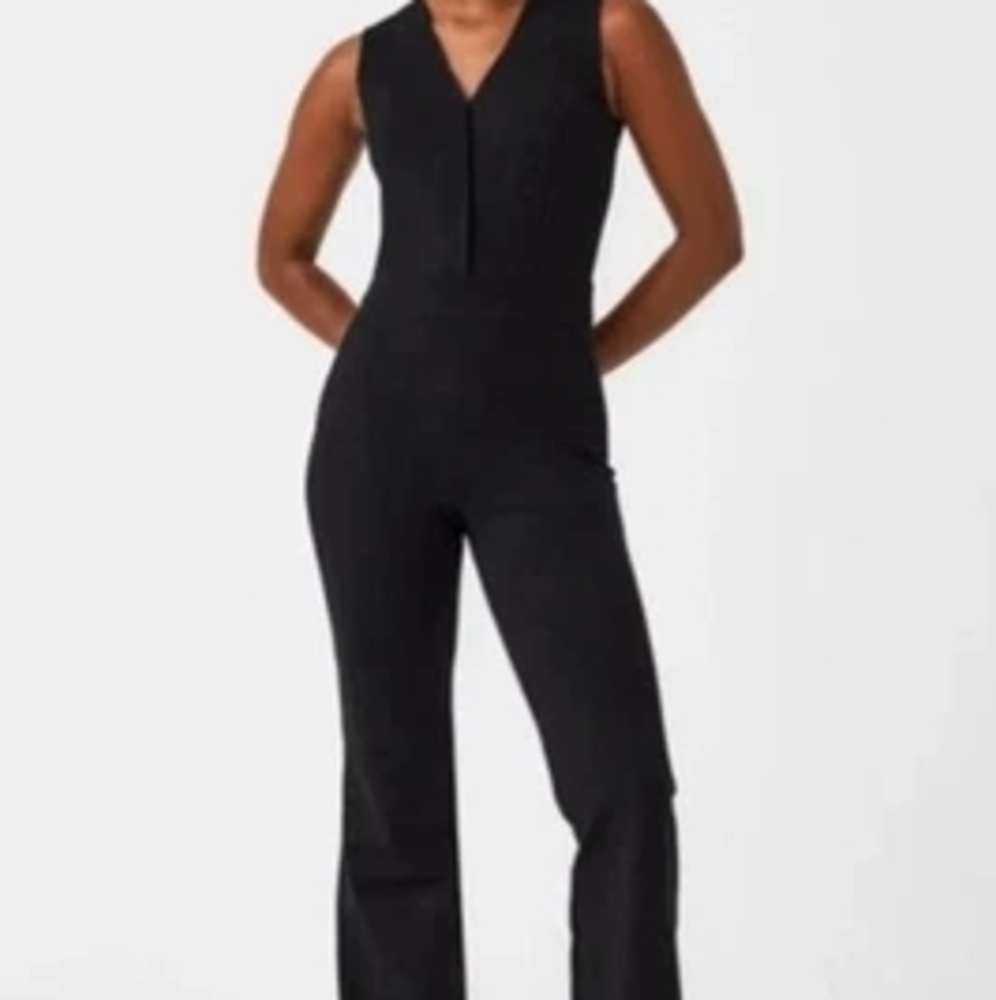 SPANX Petite Black Sleeveless Jumpsuit